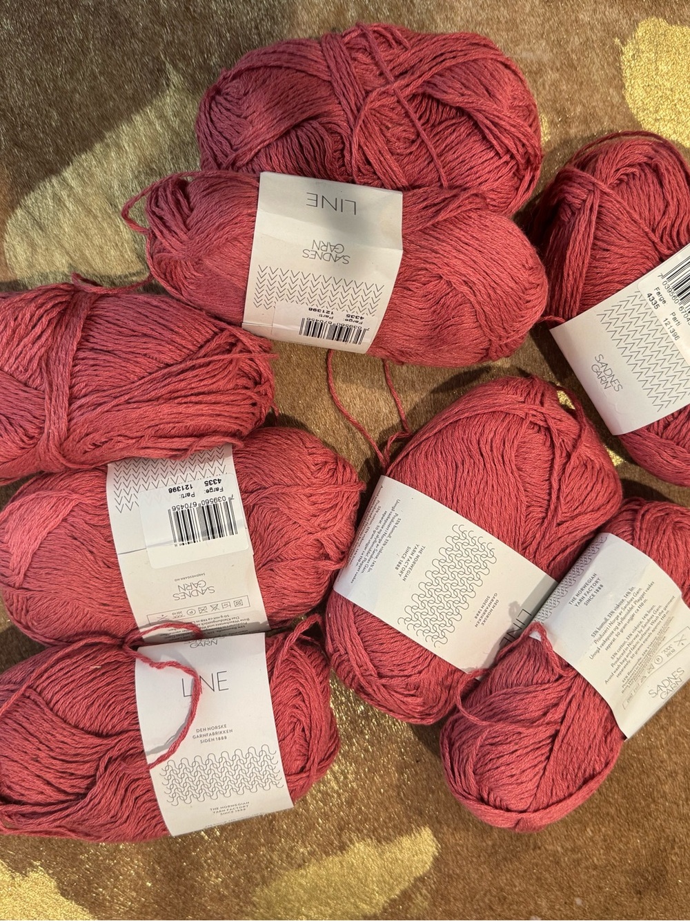 Sandnes Garn Line Yarn - Raspberry Cream Skeins